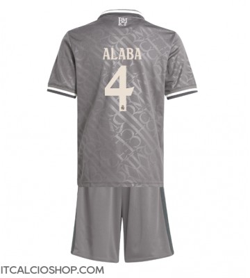 Real Madrid David Alaba #4 Terza Maglia Bambino 2024-25 Manica Corta (+ Pantaloni corti)